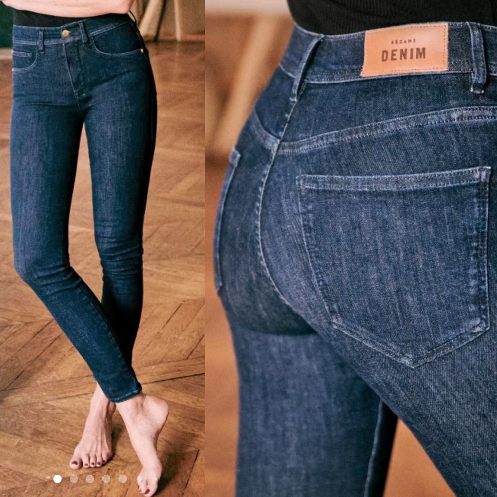 Sézane slim jeans- deep indigo size 25
